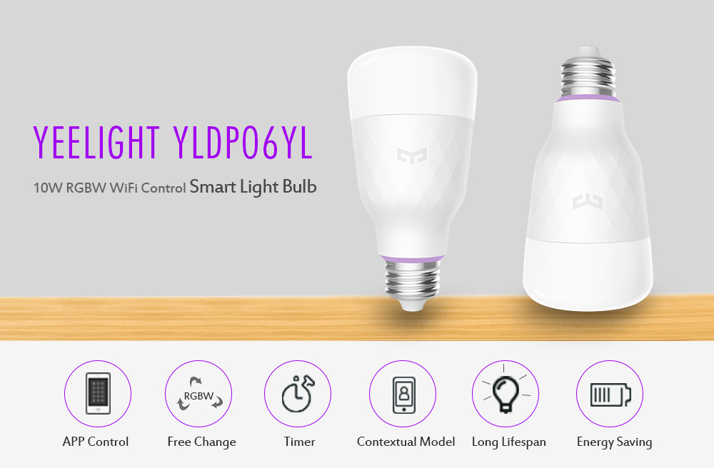 Xiaomi Yeelight Ampoule 9W LED Commande sans Fil WIFI